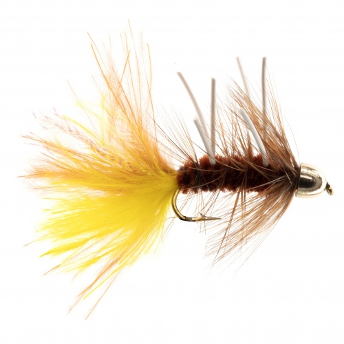 The Essential Fly Brown Rubber Legs Conehead Bugger Fishing Fly